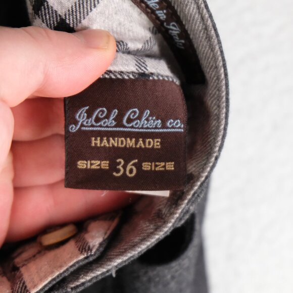 Jacob Cohen Pants Mens 36X28 Gray Wool Straight Leg Casual Classic - Picture 11 of 13